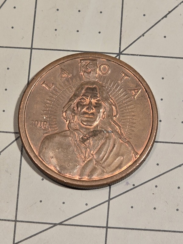 Lakota Crazy Horse Commemorative Copper Coun