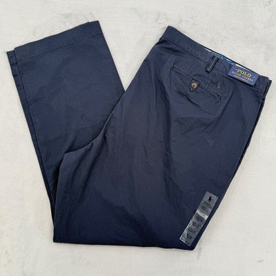 Polo Ralph Lauren Mens Stretch Classic Fit Chino Pants Navy Blue 52B x 34 NWT