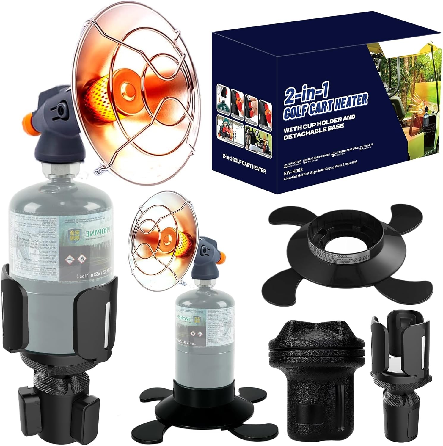 Propane With Storage Box, Adjustable Cup Holder Ezgo Yamaha