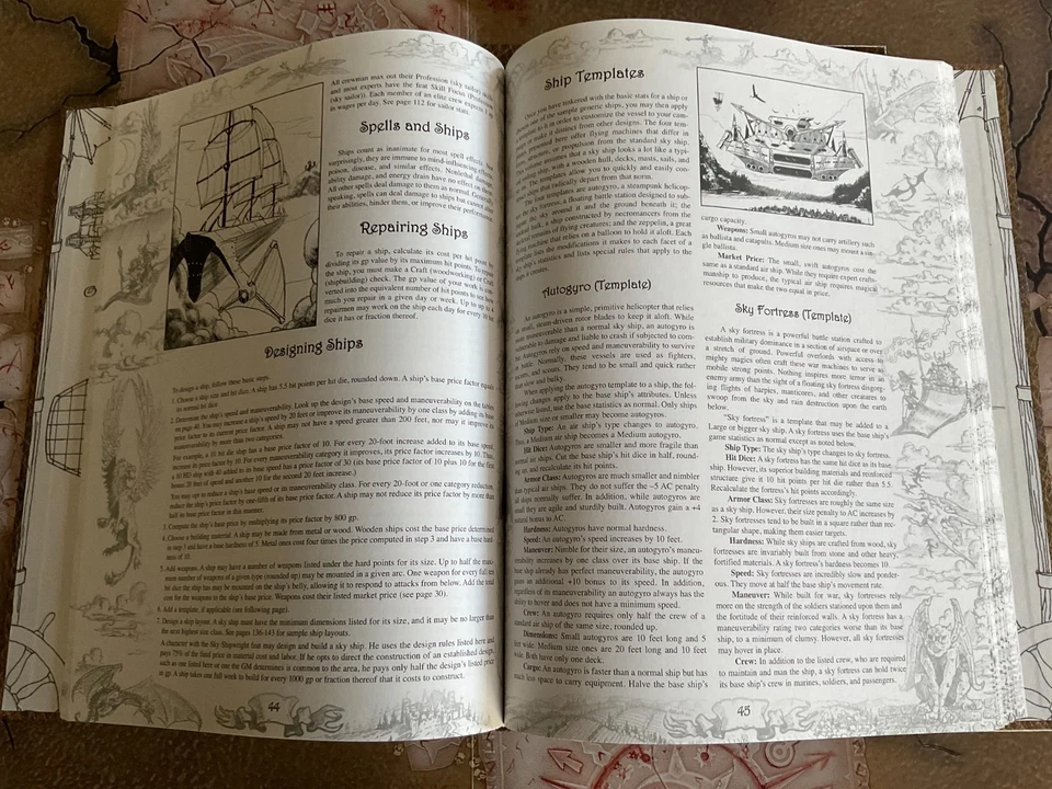 Goodman Games d20 Sistema RPG LOTE UNDERDARK Aerial Adventure Guide Sky Captain HC Foto 4 de 4