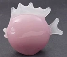 Archimede Seguso Murano Alabastro Glass Puffer Fish - 4-3/4" (See Last Photo)
