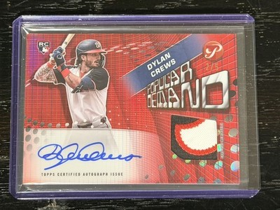 2025 Topps Pristine Dylan Crews RC Popular Demand RPA Red /5 Auto 3-Color Patch