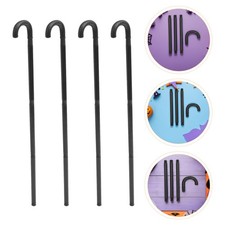 4pcs Black Cosplay Crutch: Magician Costume Prop Pretend Play Dancing Cane