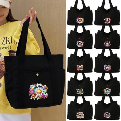 Blumen Emoji 3D Kapazität Beuteltasche Tasche vielseitig Handtasche Laptoptasche Arbeit Student