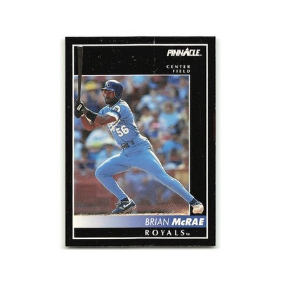 Brian McRae 1992 Pinnacle #117 Kansas City Royals Baseball Card NM