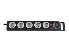 Brennenstuhl 1153380115 2.5m 5 socket s AC black grey polycarbonate black