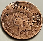 187? Indian Head Cent Env Damage Cleaned Rare  JC2091