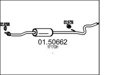 MTS Mittelschalldämpfer Schalldämpfer für Peugeot 207 WA_ WC_ 01.50662