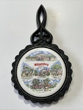 Vintage Metal Colonial Williamsburg Trivet Souvenir X