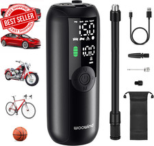 Image of Tyre Inflator 150 PSI Auto Cut Off Presta Schrader Dunlop Cordless Fast