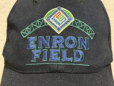 Vintage Enron Field Baseball Hat Astros vs NY Yankees March 30 2000. MLB. Y2K