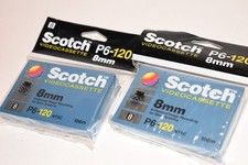 Lot of 2 Scotch P6-120 NTSC Digital 8mm Camcorder Video Tape