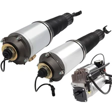 For 2002-2010 Audi A8 D3 S8 Quattro 3PCS Front Air Suspension Shock + Compressor