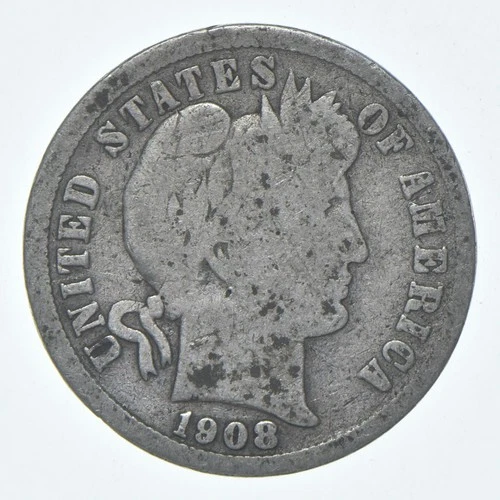 1908-D Barber Dime Estate Coin Collection *358