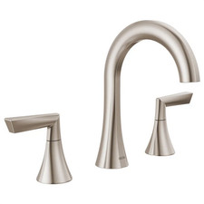 Delta Rinna Two Handle Widespread Bathroom Faucet Brushed Nickel