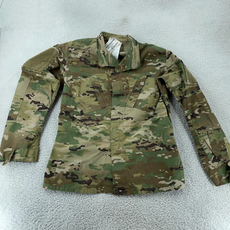 US Army ACU OCP Coat Mens Medium Long Camo Permethrin NSN 8415-01-623-5529 - Image 2 of 4