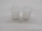 2 Vintage REX Heat Resistant Glass Milk White Votive Candle Cup