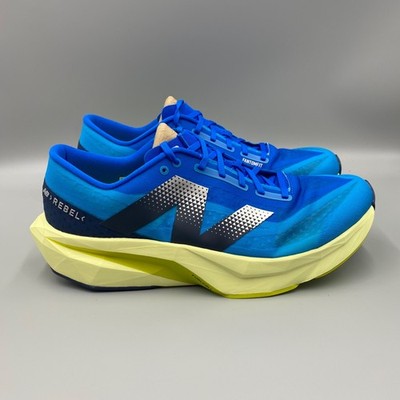 New Balance Men's 14 FuelCell Rebel v4 Spice Blue Limelight