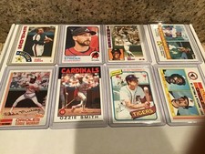 8 VINTAGE BASEBALL CARDS! G.CARTER, R.HENDERSON, K.GRIFFY, E.MURRAY, O.SMITH