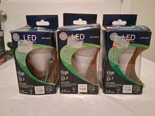 Lot of 3 GE Soft White A21 LED Light Bulbs 75W Replacement 14W Dimmable 1100...