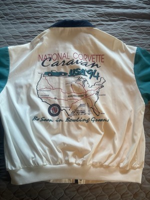 Vintage 1994 Dunbrooke National Corvette Caravan USA Tour Jacket 2XL w/ Letter