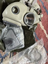 Vintage Army Gas Mask With Bag 1989
