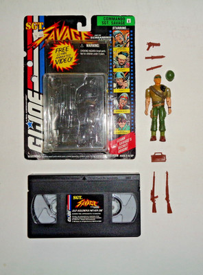 1994 Hasbro G.I. Joe Commando Sgt. Savage with Video Tape opened and complete
