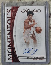 2021-22 Panini Flawless Momentous Autographs Ruby Jalen Johnson Rookie Auto 2/15