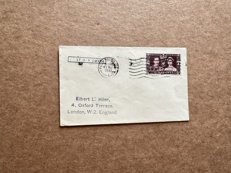 Great Britain 1937 FDC +KGVI Coronation #SG461 +Boxed FDC Cachet +Paddington CDS