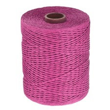 328 Yards Raffia Ribbon, 2mm Raffia Paper String for Wrapping, Rose Red