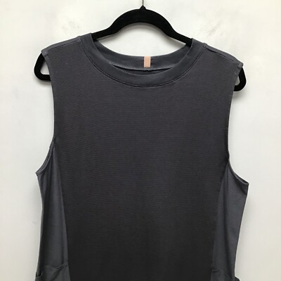 Lunya Womens Medium Gray Pockets Crewneck Cool Paneled Sleeveless Short  Dress XL | eBay