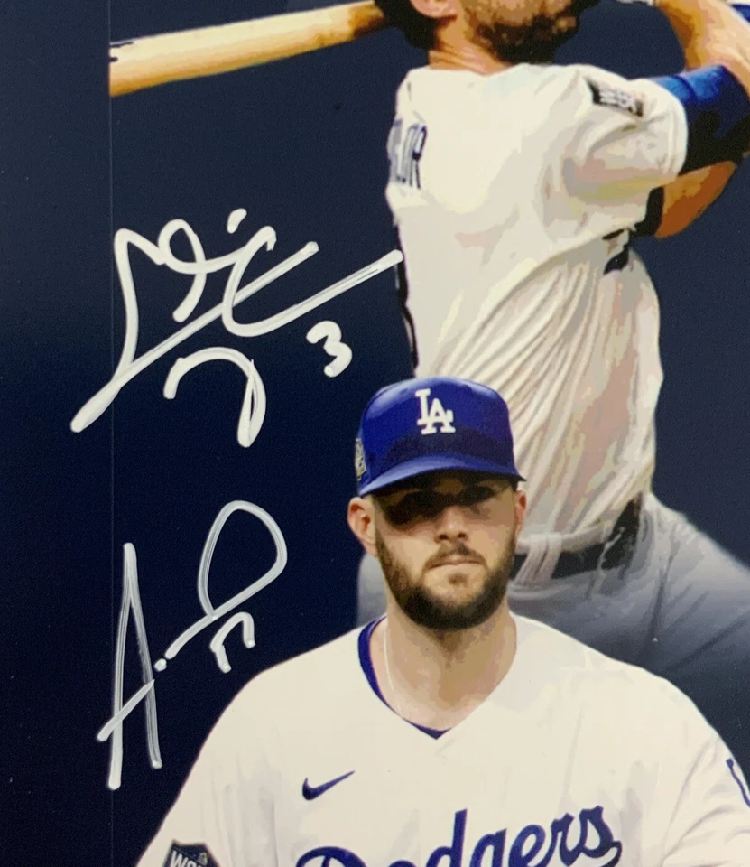 16/20 DODGERS 2020 WORLD SERIES 16X20 PHOTO WITH 10 AUTOGRAPHS MUNCY TAYLOR PSA - Image 3 of 4