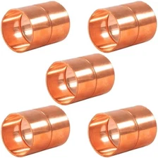 Appli Parts AP-A118B5 1-1/8 in Wrot Copper Coupling Fitting Cxc Sweat Connection