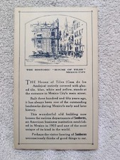 House Of Tiles 1930s Travel Brochure Mexico City Sanborns Drug Store Patio Tea