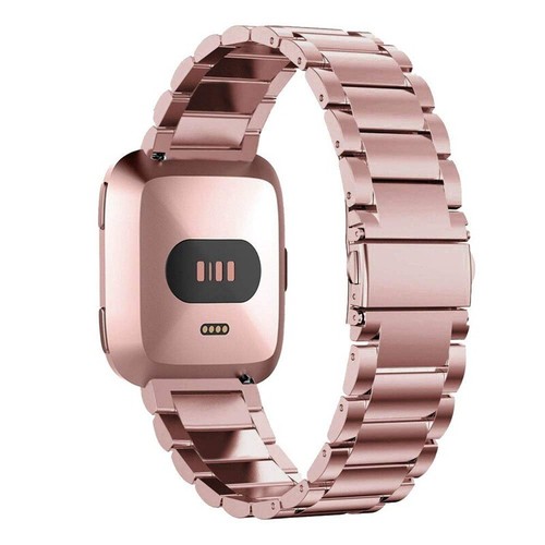 Correa de correa de reloj de acero inoxidable de metal StrapsCo para Fitbit Versa / 2 / Lite - Imagen 13 de 13