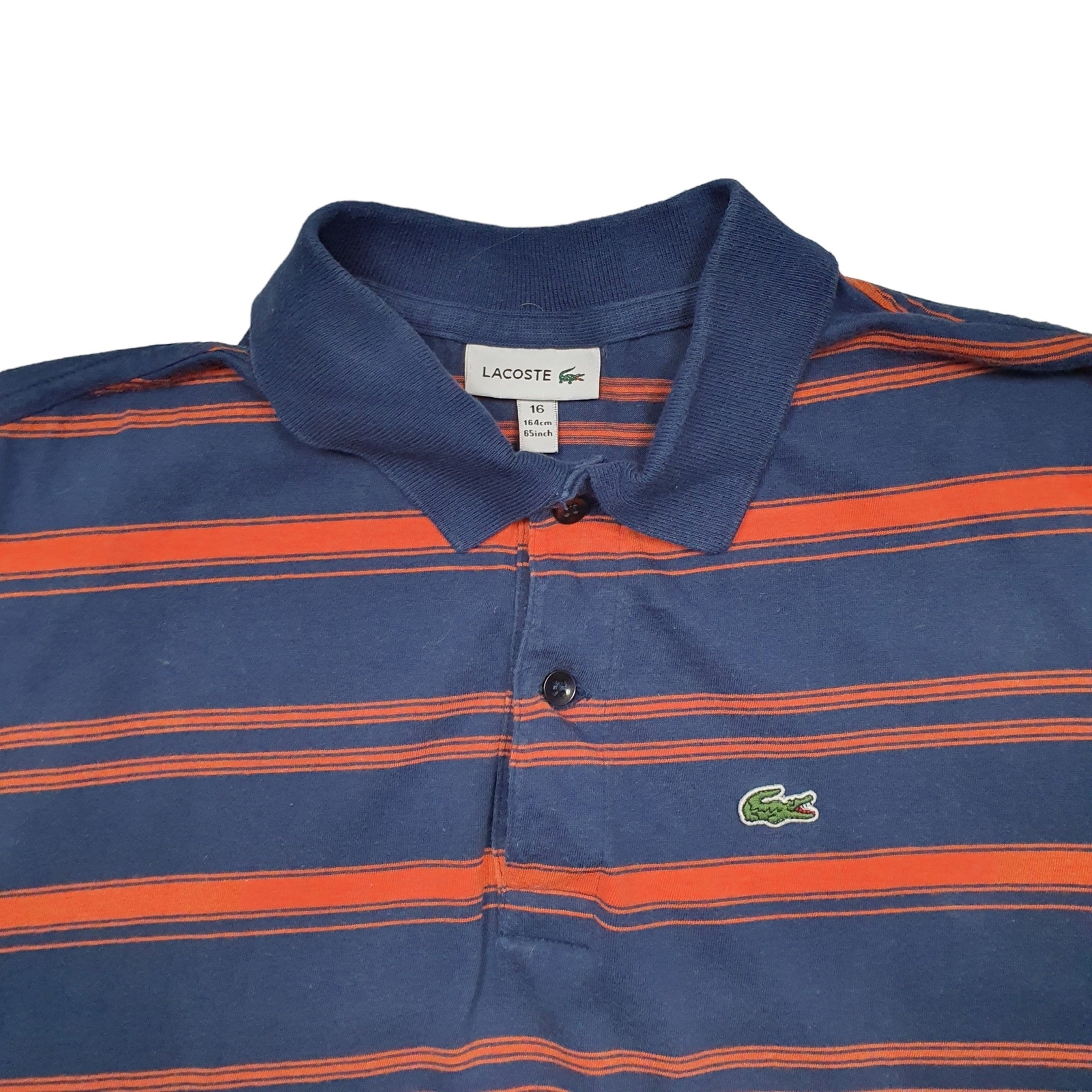 LACOSTE Navy Polo Shirt Short Sleeve Cotton Mens S image 3