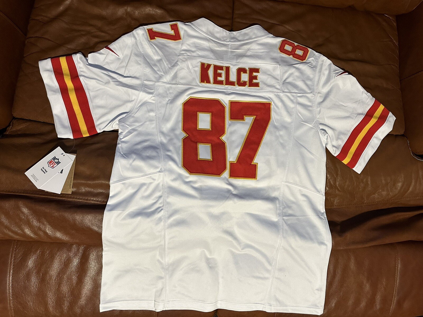White Kansas City Chiefs 87 Travis Kelce 2023 Vapor F.U.S.E. L