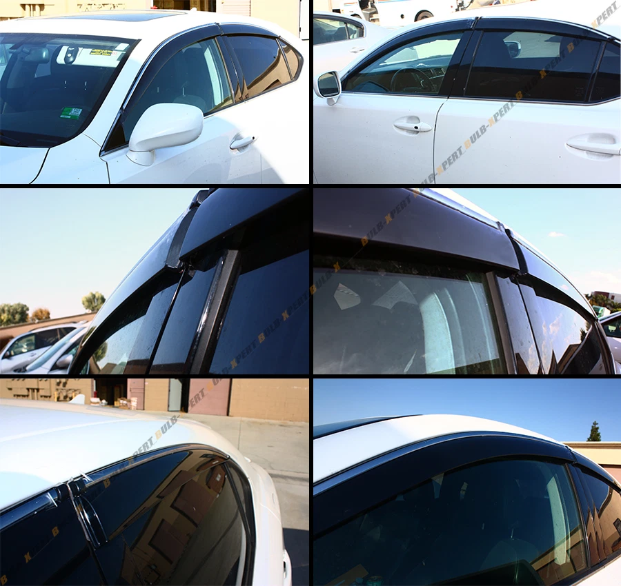 PARA 2006-2013 LEXUS IS250 IS350 IS-F DELGADO ESTILO VIP CLIP EN VISERA DE VENTANA AHUMADA Foto 4 de 4