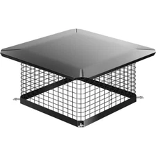 9x9 Inch Chimney Cap Square Chimney Cover Galvanized Steel Fireplace Flue Lid