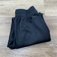 ADIDAS Stretch Waist Ankle Zip Black Activewear Track Pants Boy's Size Small