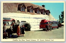 Postcard Paradise Inn Snow Tunnel Entrance Mt. Rainier National Park WA Unposted