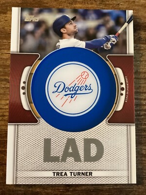 Trea Turner 2023 Topps Commemorative Team Logo Patch Relic Card #TLP-TT Dodgers