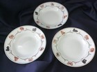 3 DANBURY MINT dinnerware RIMMED SOUP BOWLS pomeranian dog NEVER USED! EXCELLENT — photo 5