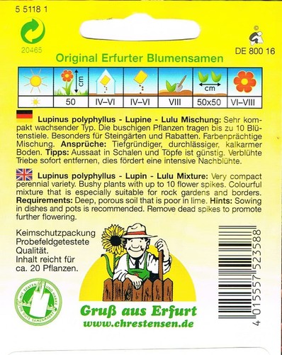 Kiepenkerl Lupinensamen Gartenzwerg Mischung – Kompakte Staude Für Beet & Kübel
