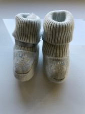 Pottery Barn Baby Boy Knit Beanie Booties 3-6 mos