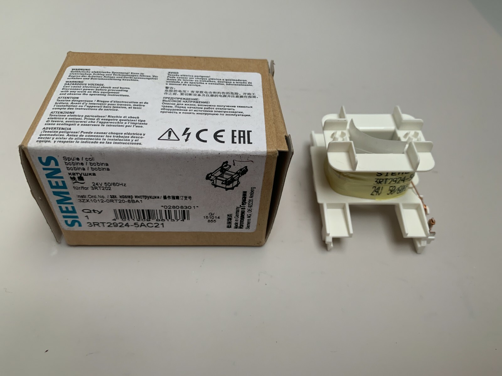 Siemens 3RT2924-5AC21 Coil new