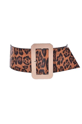 Terry Stacks Leopard Calf Hair Turtle Buckle Belt size XL | eBay display picture 1