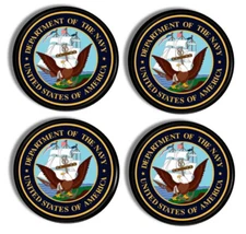 4pc U.S. Navy Seal Knobs – Military Emblem Cabinet Drawer Pulls, Patriotic Decor
