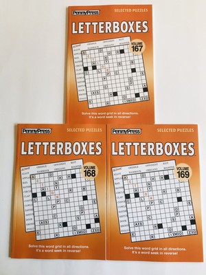 Lot 3 LETTERBOXES Penny Press Selected Variety Puzzles Dell Tanglewords ...