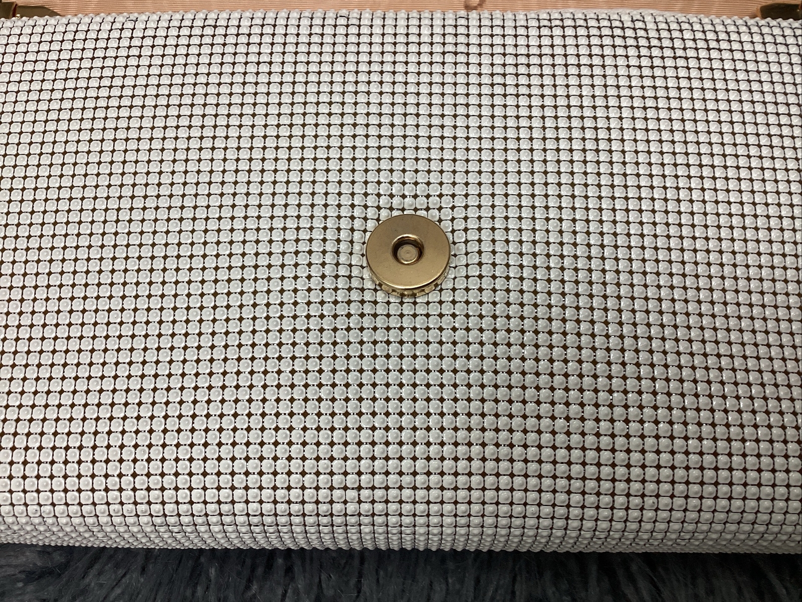 OROTON Germany Vintage White Glomesh Purse Bag Clutch Snakeskin Strap